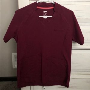 Deep Magenta AEGLE Scrub Top